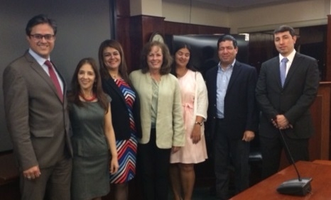 AEA President Kathy Newcomer with the Evaluation Office of the Central American Development Bank